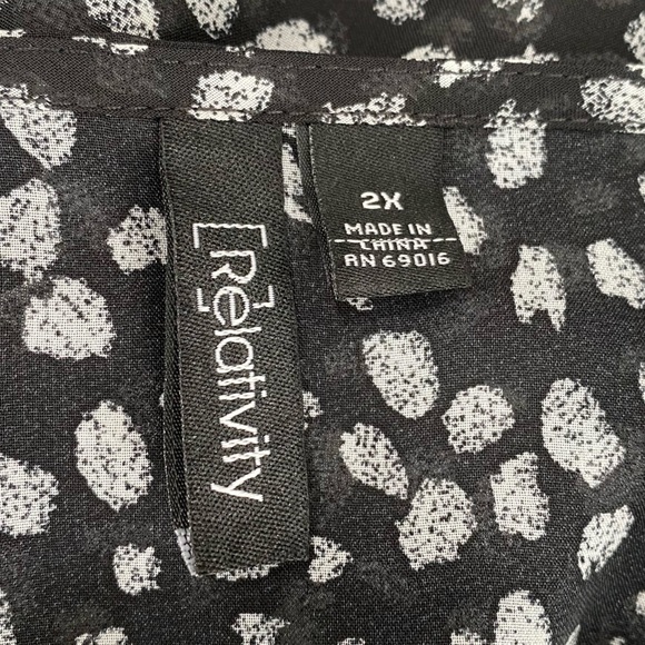 NWOT Relativity || Woman’s sleeveless buttons down sheer blouse size 2 x - Picture 5 of 5